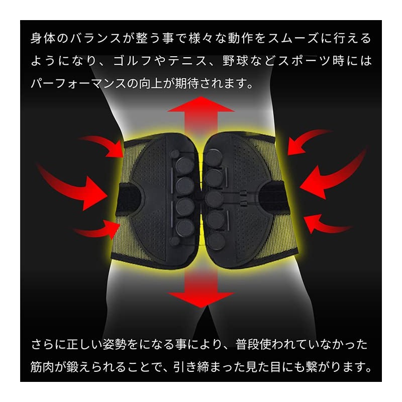 commoc(コモック) 骨盤ベルト 腰サポート 腰 サポート ゆがみ 改善 腰ベルト サポートベルト (L)