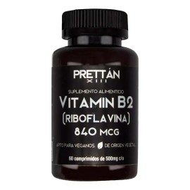 Vitamina B2 Riboflavina Prettan 60 Capsulas 500mg