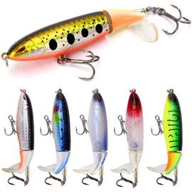 Topwater - Señuelos de pesca (3,9 pulgadas, 10 cm, flotantes, giratorios, anzuelos, anzuelos, anzuelos, anzuelos, anzuelos, anzuelos, anzuelos, anzuelos, anzuelos, para agua dulce, lucios, etc.