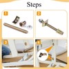 10 Pieces Half Moon Nuts Mini Furniture Connecting Nuts Spacer