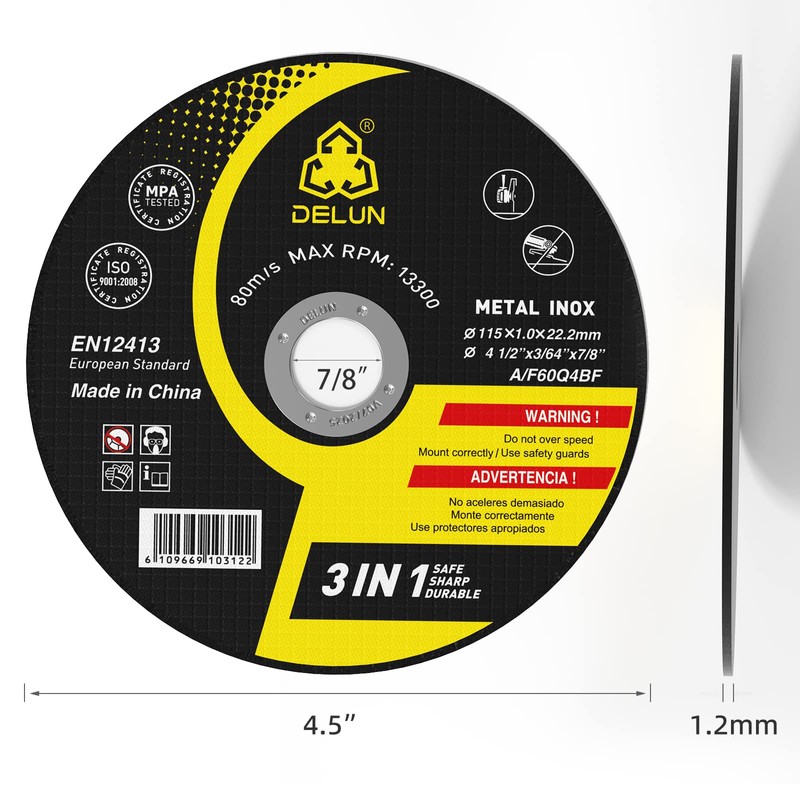 DELUN Cut Off Wheels 4 1/2 inch 55 Pack Thin