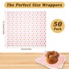 Lnngub 50 Sheets Wax Paper for Food, 25 x 21.5