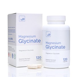 vP Vitality Pro vP Vitality Pro Magnesium Glycinate Supplement, 120 Capsules – 700 mg per Capsule (98 mg Elemental Magnesium) High Absorption, Unbuffered, Fully Reacted for Relaxation, Sleep & Muscle Function