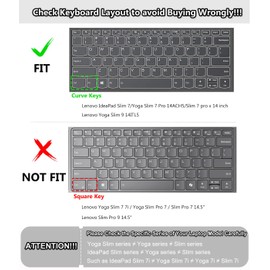 Keyboard Cover for Lenovo Flex 5 14 2-in-1 Laptop, Lenovo Idepad S540 14",Lenovo IdeaPad 5 14 inch, Lenovo Ideapad Flex 5 5i 14/Yoga 7i 5i 14/ThinkBook 14 14S G2 Keyboard Skin-Gradual Pink