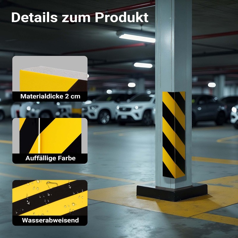 Wiltec Garagen Wandschutz 2 Stück je 400 x 75 x