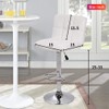 Counter Height Bar Stools Set of 2 PU Leather Kitchen