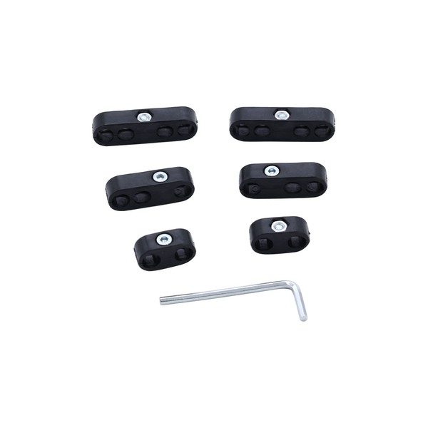 6 pcs 7mm 8mm Spark Plug Wire Separators Dividers Looms Black Fits for Mopar Ford Chevy Mustang