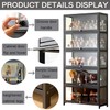 idhhco 5-Tier Display Cabinet with Acrylic Doors, 67” Transparent Bamboo