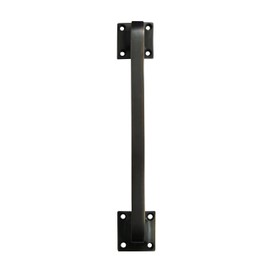 Adonai Hardware "Baara Solid Bronze Industrial Sliding Door Pull Handles (9" x 1 Pack, Oil Rubbed Bronze Living Finish) for Vintage Wooden Barn Doors, Gates, Kitchen Cabinets, Furniture and Farmhouse