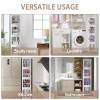 VECELO Narrow Storage Cabinet with Adjustable Shelf Small Space Bathroom