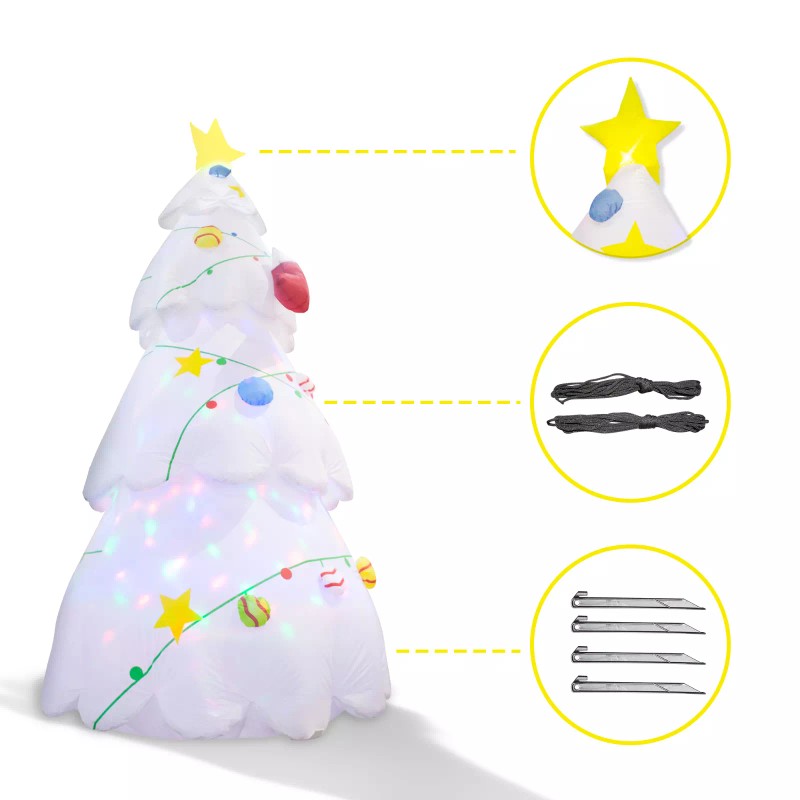 THUNDERBAY 8 FT Inflatable Christmas Tree with Rotating LED Lights