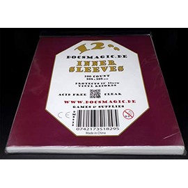 docsmagic.de 100 Inner Sleeves for 12" 33rpm Vinyl Records Clear 2 Mil