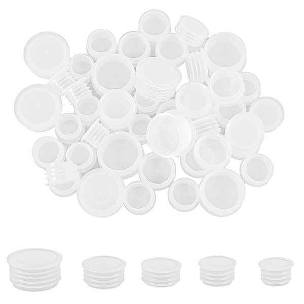 50 Pcs 5 Size Salt and Pepper Stoppers Plugs Plastic