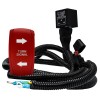 OZ-USA Turn Signal On/Off/On Red Rocker Switch Power Block Wire