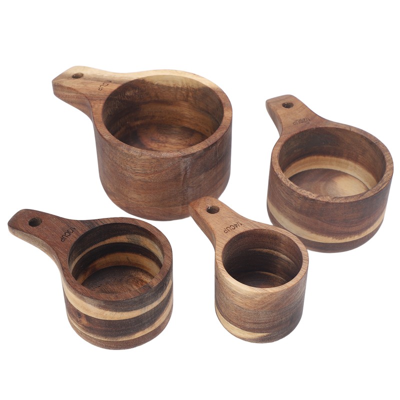 4PCS Measuring Cups Set Clear Scale Comfortable Handle Rounded Edges