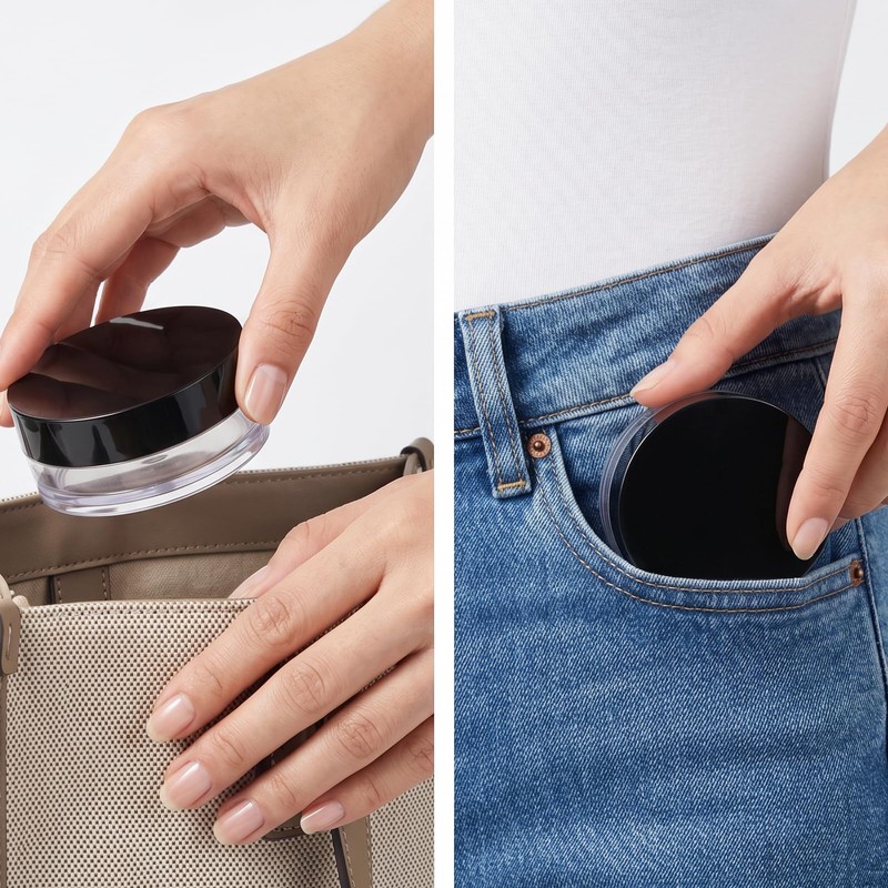 1 Pcs 10g(0.33 oz) Loose Powder Containers, No Leaks Empty