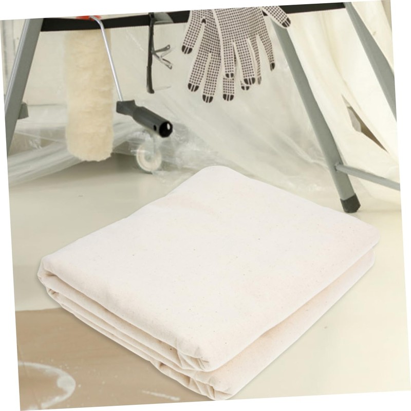 IWOWHERO Paint Floor Tarp Cotton Drop Cloth Dust Sheets for