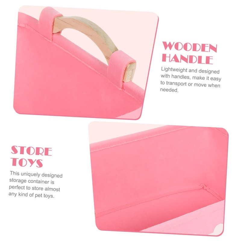 Beavorty Collection Box Pet Toy Organizer Felt Storage Case for