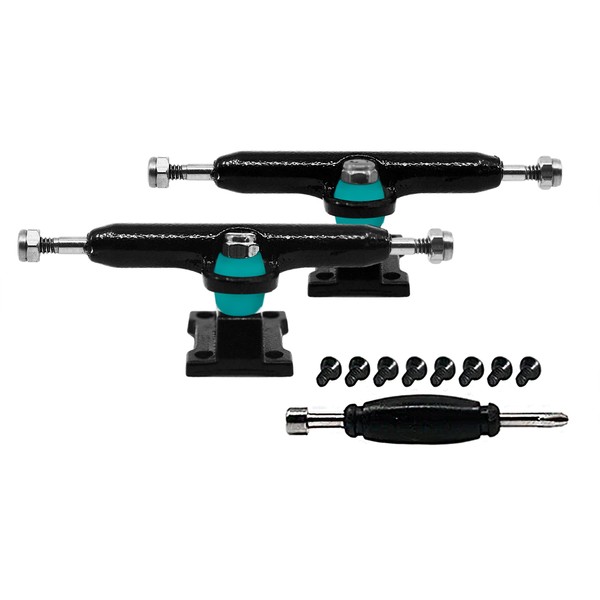 Teak Tuning Prodigy Fingerboard Trucks with Upgraded Lock Nuts, Midnight