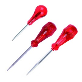 Felo 3pc Scratch Awl Set Leather Punch Tool, Reaming Awl, Palm Ball Awl Made in Germany