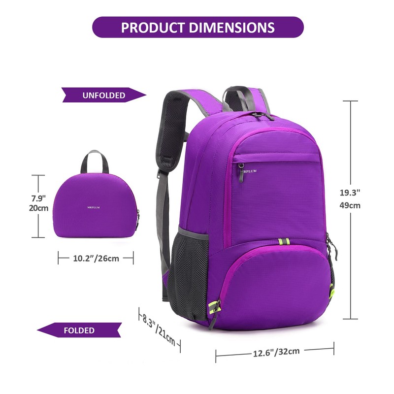 MRPLUM 30L Rucksack Foldable Ultralight Packable Backpack, Unisex Durable Handy