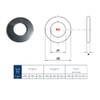 TERF® M8 Black Rubber Flat Washer M8 / 8mm ID
