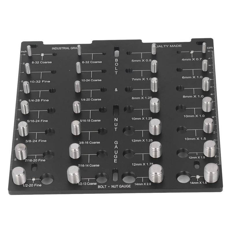 NUT Thread Checker Aluminum Alloy Screw IDENTIFIER 28 Holes Metric