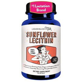 Legendairy Milk® Lecitina de girasol, 1200 mg de lecitina de girasol orgánica por gel suave, botella de 200 unidades