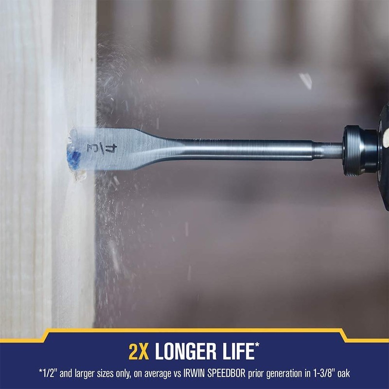 IRWIN SPEEDBOR Spade Drill Bit, Silver, 1-1/4" (88820)