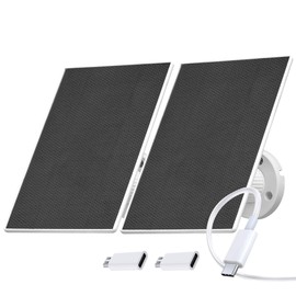 Vicohome 5V Solar Panels for Security Cameras, 23% Energy Conversion Rate,9.8Ft Cable, USB C & Micro-USB Compatible, Weather Resistant, 360° Adjustable Bracket, for Tapo Eufy Aosu Battery Cams .etc