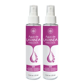 Árbora 2 Pack Agua de Lavanda Tónico Facial |HIDRATA, TONIFICA & LIMPIA | Piel Grasa, Mixta y Normal|HIDROLATO de LAVANDA | Aloe Vera y Manzanilla |SIN Parabenos, Alcohol, Fragancia Artificial|125ml
