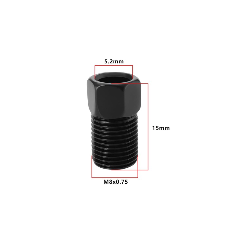 LT Easiyl 2Pcs Bicycle Disc Brake Sleeve Nut M8x0.75 Replacement