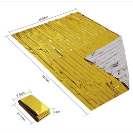 6 Pack Survival Blanket Outdoor Emergency Blanket Supplies, Emergency Blankets Mylar Thermal Blanket, Gigantic Space Blanket 82 * 64 in Survival Blankets Heavy Duty Camping Gear