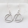 AA Gift Sobriety Earring Recovery Jewelry Alcoholics Anonymous Gifts (earring)