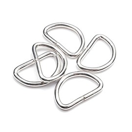 CooBigo 100 Pack 3/4" Dee Rings D-Ring Metal Buckle Strap Sewing Accessories FLQ028-W
