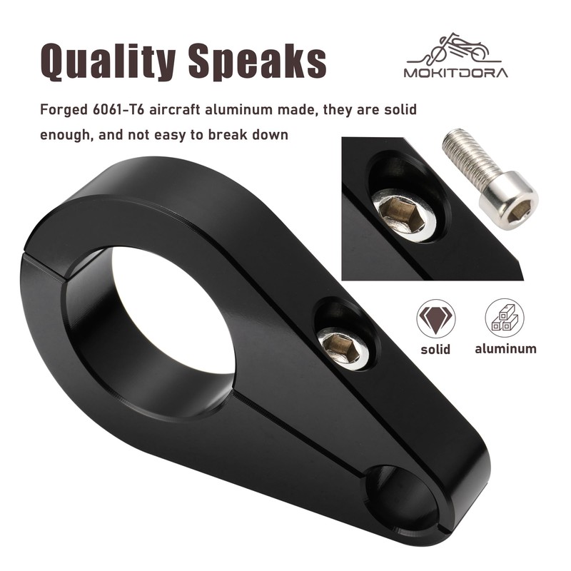 MoKitDora 1" Handlebar or Frame Mount Clutch Throttle Cable Clamp