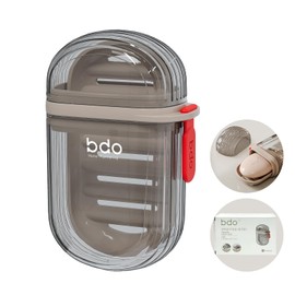 Topavatop Compact Travel Soap Case, Leakproof Soap Box with Lid, Bar Soap Holder for Traveling, Portable Soap Box with Drainage Layer for Gym, School, Camping, Trip, Outdoor - Clear