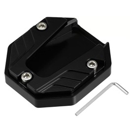 CADUFUELLY Universal Motorcycle Kickstand Extension Pad, Black Motorcycle Kickstand Extender Foot, Anti-Skid Base for Stability and Better Support