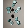 2pc Optical Aqua Blue Obsidian (Man-Made) Medium Tumbled & Polished