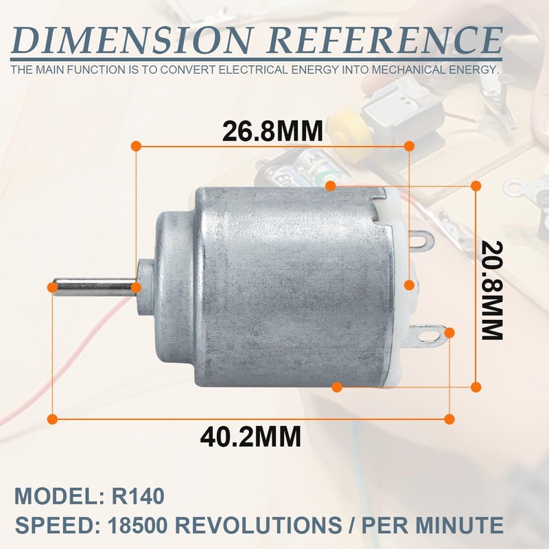 Innfeeltech 20 Pcs Micro DC Motor Small DC Motor Mricor
