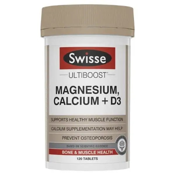 Swisse Ultiboost Magnesium Calcium + D3 120 Tablets