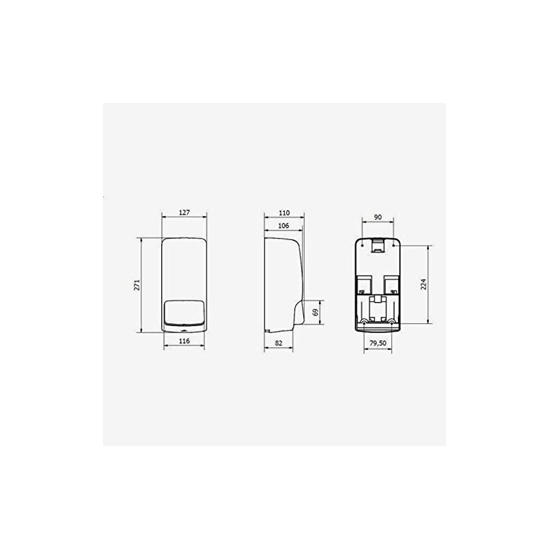 Jofel ac81450 Azur Soap Dispenser Bottle, fumé, 0.85 L