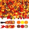 Whaline 1000Pcs Fall Pony Beads with 100Pcs Chenille Stems Pipe