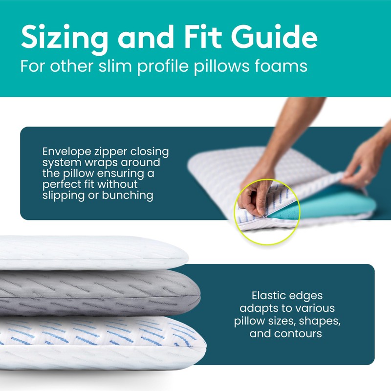 BLISSBURY Stomach Sleeping Pillow CASE (King, Gray)…