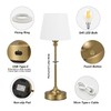 Cordless Table Lamp Rechargeable Gold - 1 Pack Brass 4000mAH