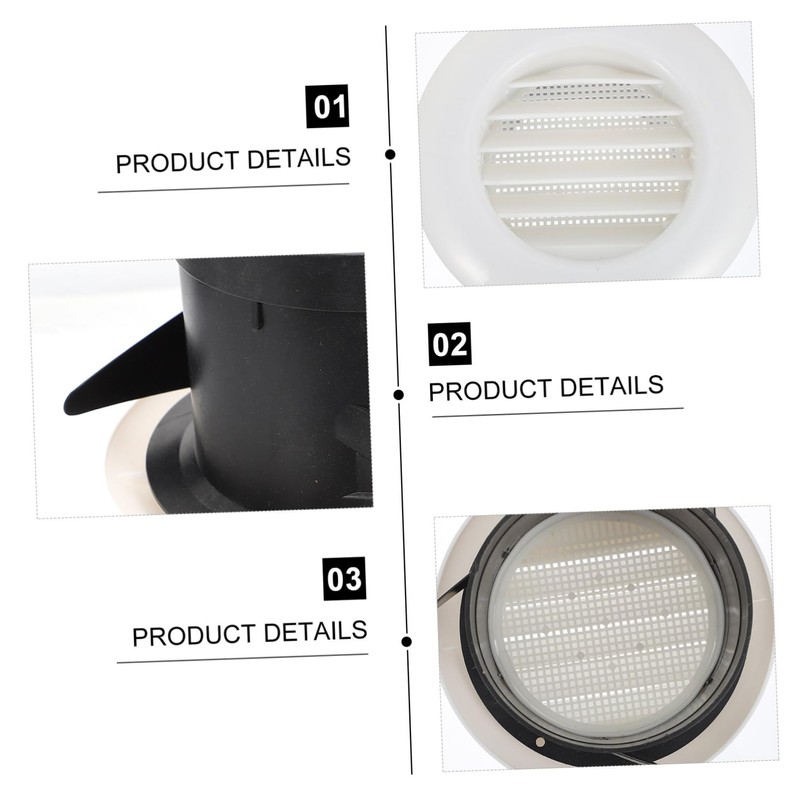 SHOWERORO 2Pcs Round Air Vent Louver for Air Conditioner Ceiling