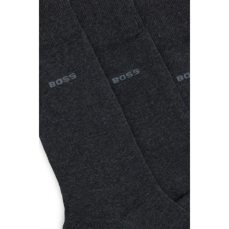 BOSS Men's 3P RS Uni CC Regular_Socks, Charcoal12, 39-42