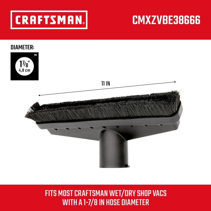 CRAFTSMAN CMXZVBE38666 1-7/8 in. Floor Brush Wet Dry Vac Attachment,