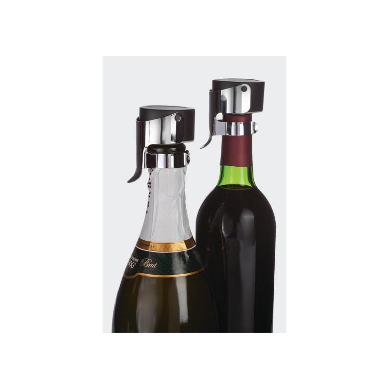 Franmara Black and Silver Tone Universal Champagne and Sparkling Wine