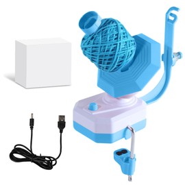 Electric Wool Winder - Automatic Yarn Winder, Wool Unwinder, Ball Winder, Yarn Winder for Crochet with Continuous Speed, Ideal Aid for Knitting Lovers (Blue)